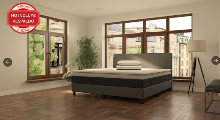 Combo Cama Tapizada Topper Hybrid